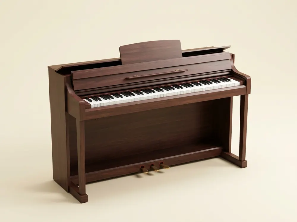 Piano digital con mueble genérico, sin marca